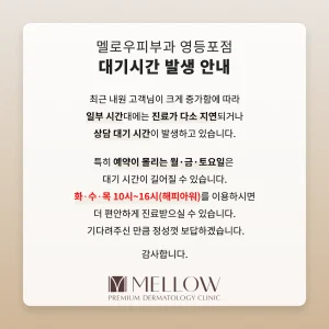대기시간 발생 안내